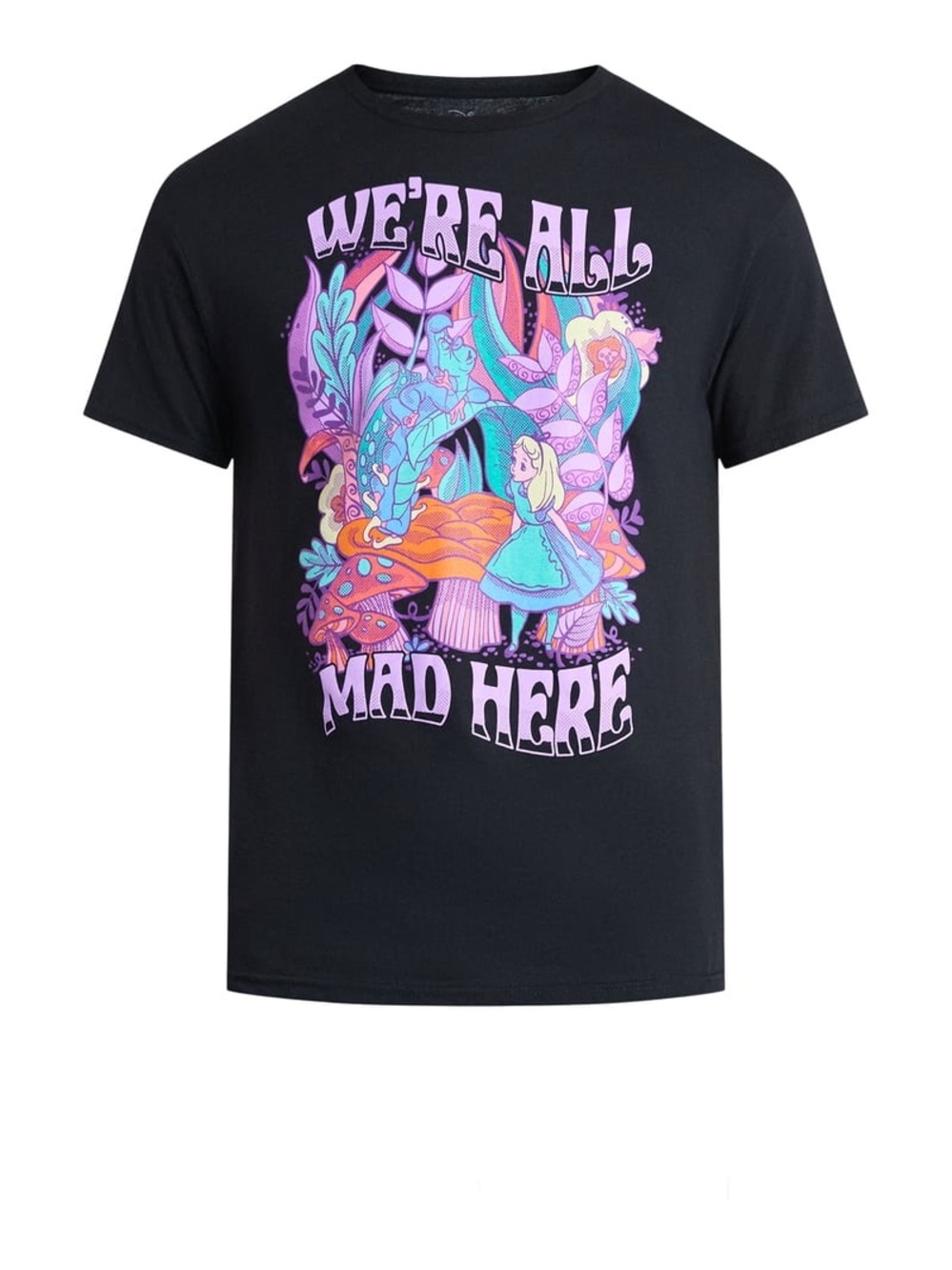 Alice in Wonderland, Men's & Big Men's Graphic Tee, All Mad Here